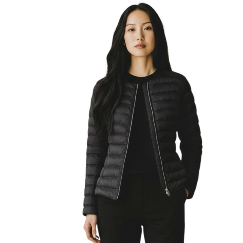 Day Birger Et Mikkelsen Scandinavian Puffer Coat Black Sz. S Zip Pockets